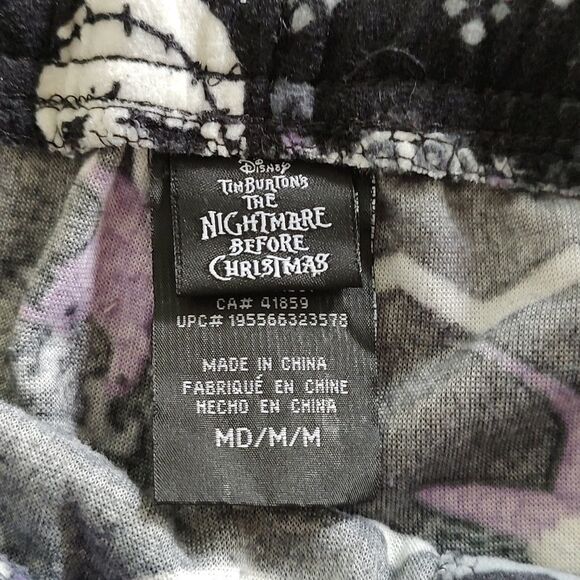 The Nightmare before Christmas fleece pajama lounge pants bottoms Sz M - Picture 5 of 5